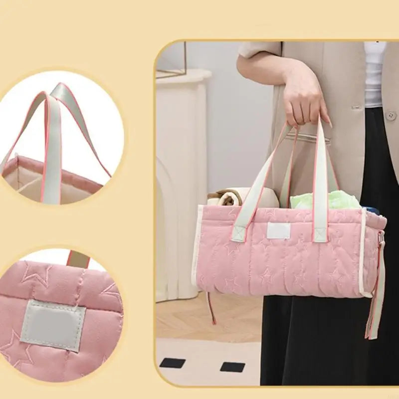 Multi Compartment Diaper Bag for Baby Essential Feature Foldable Design and Oxford Fabric A2UB