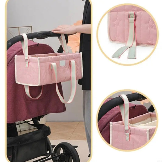 Multi Compartment Diaper Bag for Baby Essential Feature Foldable Design and Oxford Fabric A2UB