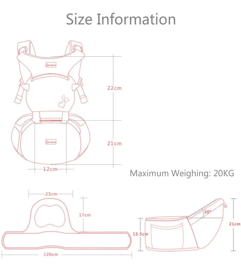 Baby Carrier Ergonomic Infant Multifunctional Waist Stool Newborn To Toddler Multi-use Before and After Kangaroo Bag Accessories